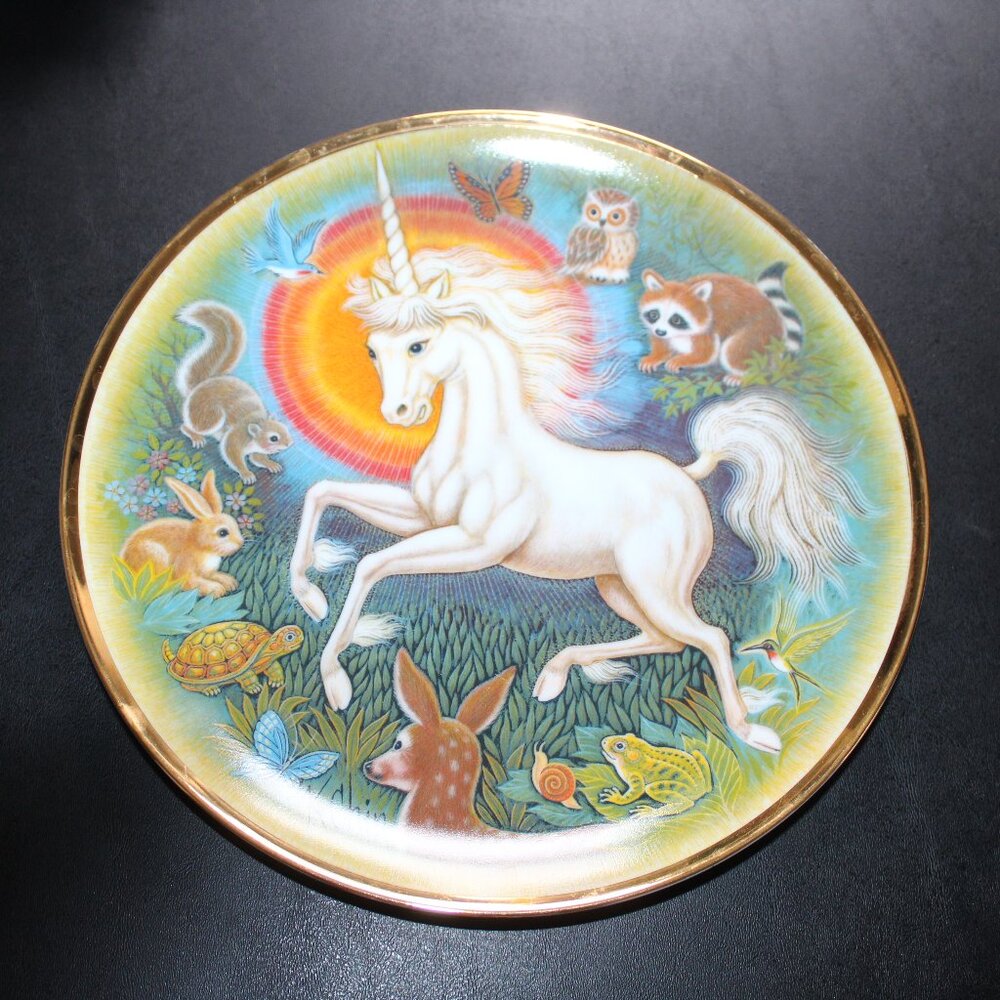 Followers of Dreams by K. Chin Unicorn Fantasies Collector's Plate 475/5000